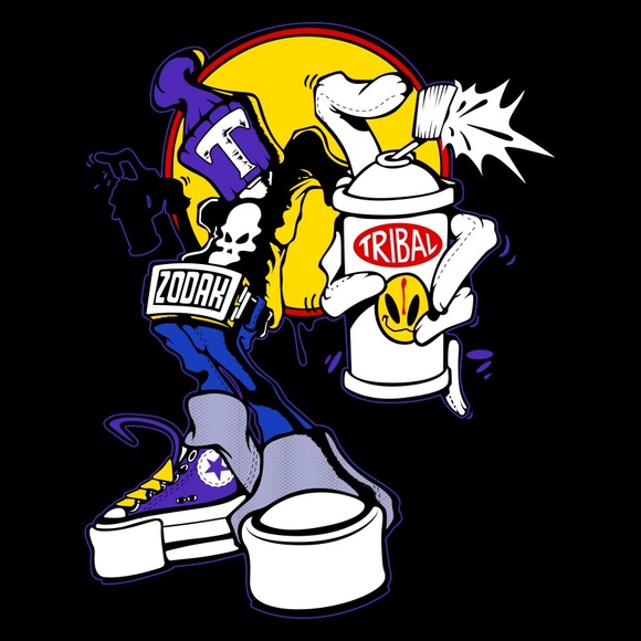 Tribal Gear Graffiti T-Shirt Kaws Banksy RVCA Obey - Picture 2 of 3